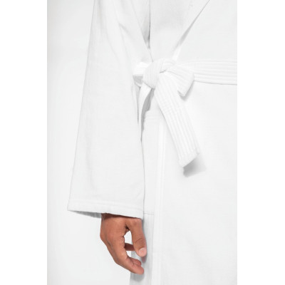 Unisex organic hooded bathrobe